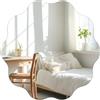 TSKDKIT Specchio da parete ondulato, 30 cm, autoadesivo senza fori, in acrilico, senza cornice, per bagno, corridoio