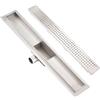 Plumbsys Canalina Scarico Doccia 80 cm, Scarico Doccia a Pavimento, Canalina Scarico Doccia in Acciaio Inox con Sifone e Filtro