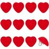 NICENEEDED 12 pz Bottoni Decorativi A Forma di Cuore, Bottone in Resina con Foro Singolo da 12 mm, Sostituzione Bottoni Rossi da Cucire