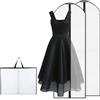 Atliberswo 2 sacchi appendiabiti lungo 180 x 60 cm, con chiusura lampo, antipolvere, antitarme e resistente all'umidità, per gonna lunga, abiti, abiti da sposa, cappotti (bianco)