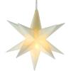 Spetebo Stella di Natale LED 3D bianco caldo 12 cm con timer - stella luminosa decorativa a batteria per esterni ed interni, decorazione della finestra, Natale, avvento, inverno