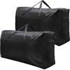 PHULWEL Confezione da 2 borse da 120 l, extra grandi, Oxford 600D, pesanti, con cerniere e maniglia, impermeabili, per vestiti, coperte e cuscini (120 l/90 x 48 x 28 cm)