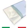 Tex family Cuscino Memory Foam Aloe Vera 45x75x15 cm - Guanciale Anatomico Cervicale Traspirante e Anallergico - Fodera Sfoderabile con Cerniera - Made in Italy