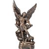 XIYOUQI Statua in bronzo dell'Arcangelo Michele, 13,2 cm, statua di San Arcangelo Michele in resina, collezione di personaggi Il San Michele sconfigge Satano, angelo religioso (13,2 cm)