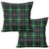ggaimwf Tartan Copricuscini 40x40cm Cuscini a tema scozzese Cuscini a quadretti Verde Fattoria Fodere per cuscini decorativi Cuscino per divano Stile country Set di 2