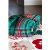 Daunex Coperta in Pile con Retro Sherpa Art. Tartan - Verde Foresta, 2 Piazze