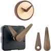 TTTLLNN Orologio da parete silenzioso meccanismo di movimento con lancette in legno per decorazioni creative, 56 x 56 x 16 mm, marrone
