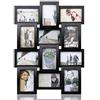 ARPAN - Cornice Multipla per 12 Foto da 15 x 10 cm, Idea Regalo, in plastica, Colore Nero, Dimensioni Circa 59 x 45 x 2,5 cm