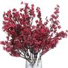 PATIKIL Fiori Artificiali, 6pcs Fiori Finti Europei Bouquet Finto Floreale per Decorazione Casa Giardino Cucina Matrimonio Festa Rosso Scuro