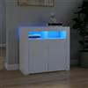 Lechnical Technical Credenza Moderna Soggiorno Cucina Mobile Bianca 80x35x75 cm