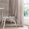 A.Monamour Tenda Interni Traslucido Semi Oscurante Boho Decorativo con Nappe a Righe Effetto Lino Tessuto Spesso Tende a Pannello Porta Finestra per Camera da Letto Soggiorno Cucina, 1 Pezzo, caffè