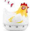 ZPSHYD Timer Meccanico da Cucina, Creativo Per il Conto Alla Rovescia Cucina a Forma di Gallina, 60 min (Bianco)