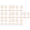 LetCart 20 segnaposto in oro rosa, a forma di tulipano, per matrimoni, feste, compleanni, anniversari, mini porta foto con clip per menu