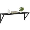 vidaXL Wandplanken Muurmontage 2 st Zwart Eiken 80 x 25 x 25,5 cm