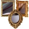 NUOBESTY 3 PezziSpecchio Casa Miniature Oro Per Decorazione Accessori Parete Artigianato