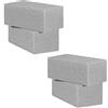 Relaxdays Set da 8 Spugna per Fiori Secchi, Floral Foam per Composizioni Floreali, per Matrimoni, 8x22,5x10,5, Grigio