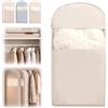 Generic Borsa salvaspazio da appendere, con cerniera a compressione, organizer salvaspazio per riporre vestiti, copertura antipolvere per piumino (beige, XL)