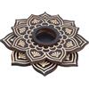 CREATCABIN Fiore di Loto Sfera di Cristallo Legno Espositore Supporto In Cristallo Roba Da Strega Decorazione Dell'Altare Wiccan Forniture Da Strega Piccolo Vassoio per La Sfera 13.9cm