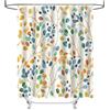 QFEHTHSK Tenda da Doccia con Piante Colorate in 1 Pezzo, Tenda da Bagno con Piante Dipinte, Tenda da Doccia Impermeabile, Tenda da Doccia Antimuffa, Tenda Divisoria per Il Bagno