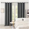 WOLTU Tende Oscuranti con Occhielli Tende Termiche Opache in Velluto 300 g/m² per Soggiorno Camera da Letto 1 Pannello Grigio 135x260 cm
