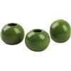 Wambere 50 perline di legno colorate di diametro 20 mm, rotonde di legno, da infilare, perline sparse, perline di legno con diametro del foro di 7 mm, per braccialetti fai da te, colore: verde scuro