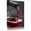 Pixxprint Vino Rosso Delizioso Stampa su Tela 80x60 cm Artistica murale