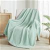 Exclusivo Mezcla Coperta in Pile, Verde Menta, Jacquard Goffrato, Morbida