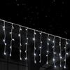 BAYNOS Tenda di Natale stringa luci 4 x 0.6 m con 168 LED in 28 pendenti, decorazione cascata luminosa natalizia 8 modalità, interno/esterno impermeabile IP44 giardino balcone terrazza (Bianco Freddo)