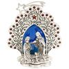 Eurofusioni Natività Sacra Famiglia con Stella - Decorazione natalizia placcata argento