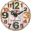 Yinhing Orologio in Legno, 7 Tipi di Orologio da Parete Antico Creativo Stile Vintage Orologi Rotondi in Legno Decorazione per Ufficio a casa(#3)