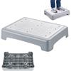 Jinfanshurich Mezza gradino antiscivolo, One Step Stool per anziani, gradino fino a 200 kg, aiuto per gli anziani, sgabello portatile per interni ed esterni, supporto per scale per bagno, cucina, auto, esterno