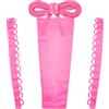 GORGECRAFT 4pz Kit per La Schiena del Corsetto in Raso Pannello di Pizzo in Tessuto Rosa Estensione con Cerniera di Ricambio Nastro Regolabile Cravatte per Abiti da Ballo Abiti da Sposa Formali