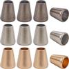 GORGECRAFT 30pz 3 Colori Campana In Metallo Fermacorda Estremità Coniche Da 5x8x12mm Tappi di Chiusura Corda di Chiusura Tappo con Cerniera Chiusura con Cordoncino per Cordino con Coulisse Oro Argento