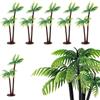 Zasvec Palme da Cocco Modello 20 Pezzi Alberi Cocco Decorazione Modello Ppalme per Presepe Modello Albero di Cocco Modello di Palma Artificiale Alberi per Miniatura Plastica per DIY Paesaggio