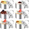 Vyanveo 6 Pezzi 8cm Coppapasta Tondi Coppa Pasta di Acciaio in Acciaio Inossidabile, Anello per Torte, Stampi Coppa Pastaper DIY Mousse Torte Dessert