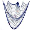 Shiwaki 1Mx2M Rete da Pesca Decorativa in Stile mediterraneo,Rete da Parete Marina,Rete da Pesca Nautica con Conchiglie di Mare per la Decorazione Domestica - Blu