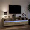 IKAYAA Mobile Porta TV 180 cm Mobile TV Soggiorno 180 cm Mobile Porta TV con LED 180 Mobili Soggiorno Mobile TV Moderno-Rovere sonoma-180 cm