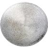 NKlaus piatto per candele in alluminio rotondo Ø14cm portacandele argento look ardesia portacandele bombato 10347