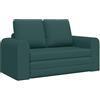 Festnight Divano Letto 2 Posti, Divano 2 Posti, Divano Letto Matrimoniale, Divano Letto Pieghevole, Divano Letto 2-in-1 in Tessuto Verde Scuro 148x71x83 cm