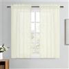 DWCN Beige Chiaro, tende corte in lino, 2 pezzi, altezza 120 x 60 cm, semitrasparenti, moderne, per cucina, casa, armadio, bistrò, roulotte
