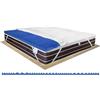 Comprarredo Topper memory fresh blu multionda a 7 zone 160x190 correttore materasso letto matrimoniale alto 5 cm sfoderabile con cinghie elastiche fodera Silver Fresh, materassino letto futon anatomico antiacaro
