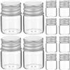 LIOOBO 12Pcs Small Jars Mini Glass Canning Barattolo con Coperchi a Vite Vasetti di Campioni Vuoti Barattoli di Tiny Glass Jars per Arts Artigianato Matrimonio 5Ml
