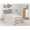 Baroni Home Trapuntino Copriletto Luxury Primaverile Estivo in Microfibra, Trapunta Estiva Singolo 170x260 cm - Righe Tortora