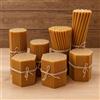 CanBee Candele di cera Candele Votive Sottili in Cera d'Api Naturale Giallo Miele per Preghiera e Uso Liturgico - Modello n.140 - 15 cm - Durata circa 40 Minuti - Senza Fumo - CanBee - 50 pz