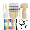 Generico Mini telai per rammendo - Strumento portatile per la riparazione del legno, kit rapido per rammendare funghi, dispositivo multifunzionale per tessere toppe, attrezzatura artigianale per rammendare