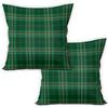 ggaimwf Fodere per cuscini scozzesi Agriturismo Cuscini a quadretti per divano verde Fodera per cuscino Velluto Cuscini rustici per Camera da letto Soggiorno Doppia facciata 40x40cm Set di 2
