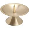 NKlaus candeliere a disco Ø11cm ottone oro candeliere opaco candeliere da altare con puntale 10720