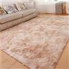 Treer Tappeto Salotto Moderno 200x230 Pelo Lungo, Tappeto Peloso Soggiorno Antiscivolo Tappeti Pelosi Camera da Letto Morbido e Soffice per Decorazione per la Casa (140 * 200cm,Cammello Chiaro)