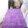 Generico Tappeto Shaggy a Pelo Lungo per Soggiorno Camera da Letto, Soffice Antiscivolo Lavabile Tappeto Moderno, Tappeto di Alta qualità per Camerette Corridori Corridoi Cucine,Viola,50x160cm