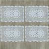 kilofly - Set di centrini in cotone all' uncinetto, di forma ovale, 38,1 x 58,4 cm, Cotone, Bianco, 15*23 inch